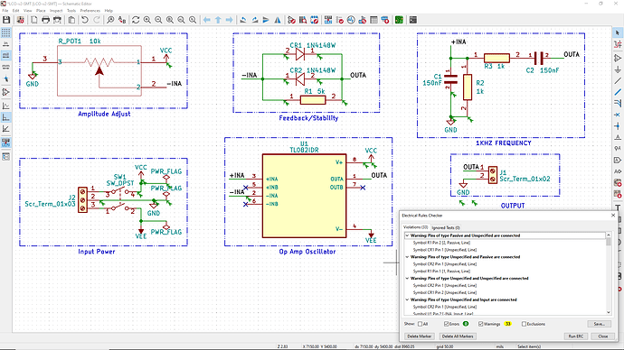 Warnings about connections